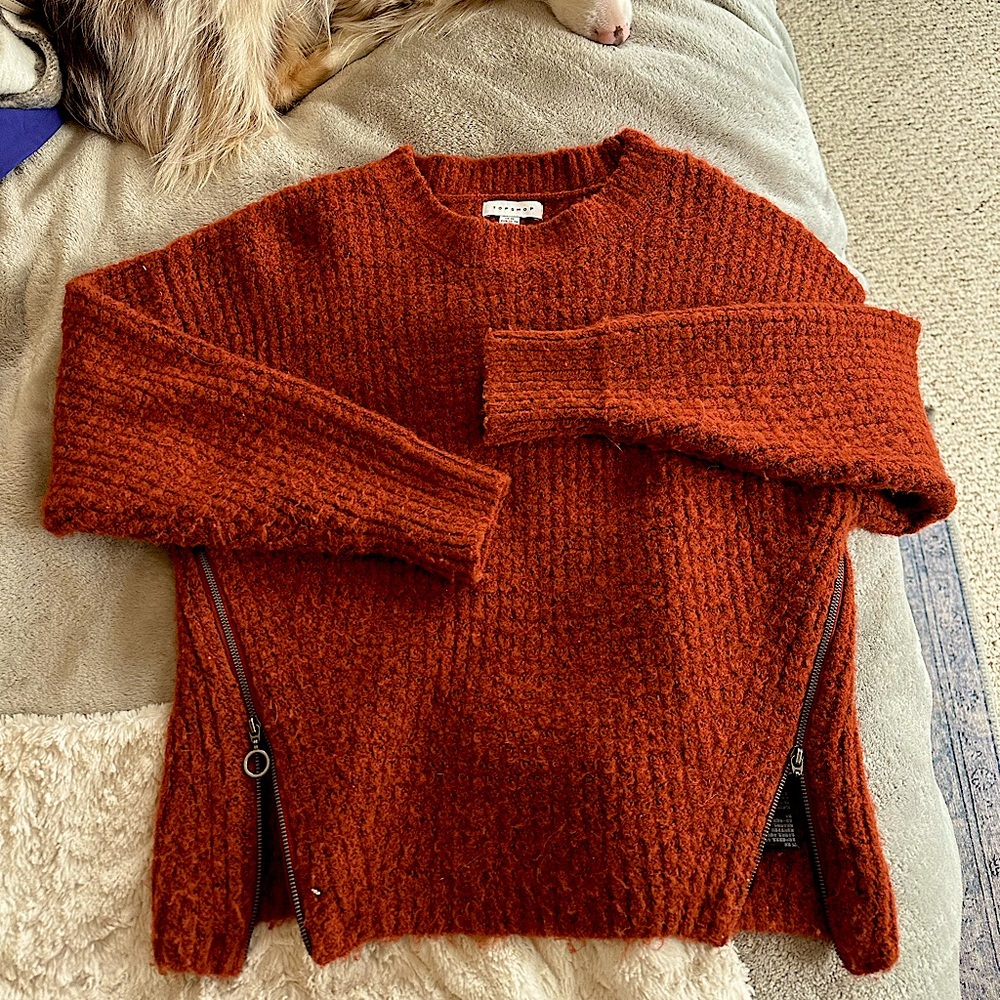 Barely worn Topshop burnt orange sweater